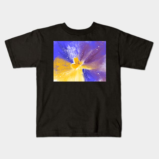 Violet burst Kids T-Shirt by lauramcart